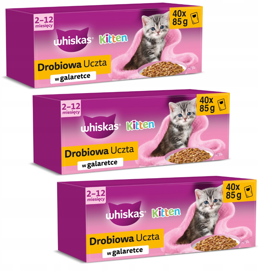 Levně Whiskas Junior Drůbeží Hostina Krmivo Pro Koťata V Želé 120X85 G