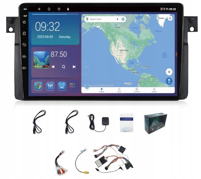 Rádio Navigácia Gps Bmw E46 1998-2005 Wifi Carplay Usb 4GB 64GB