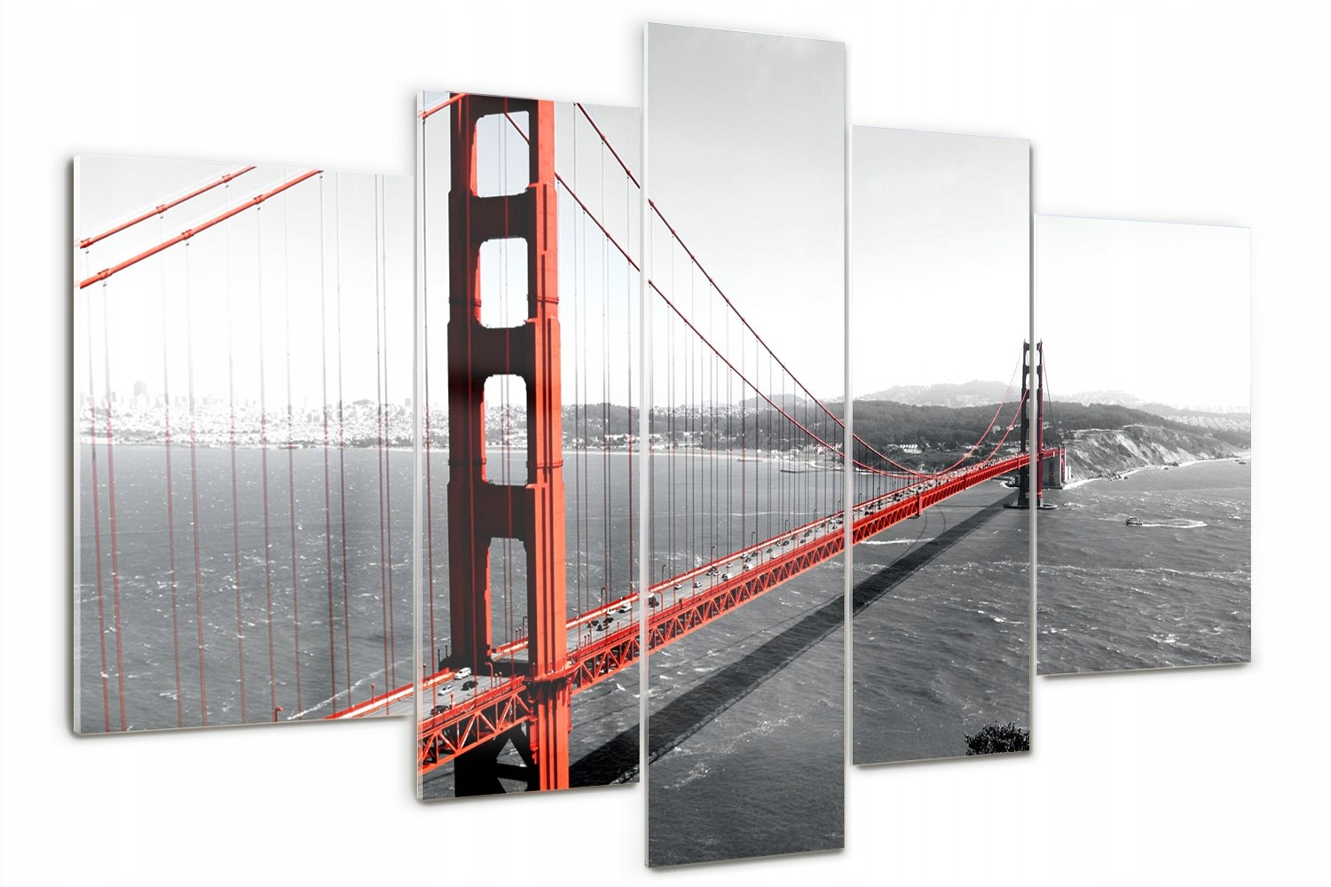 

Obraz szkło tryptyk do salonu Most San Francisco