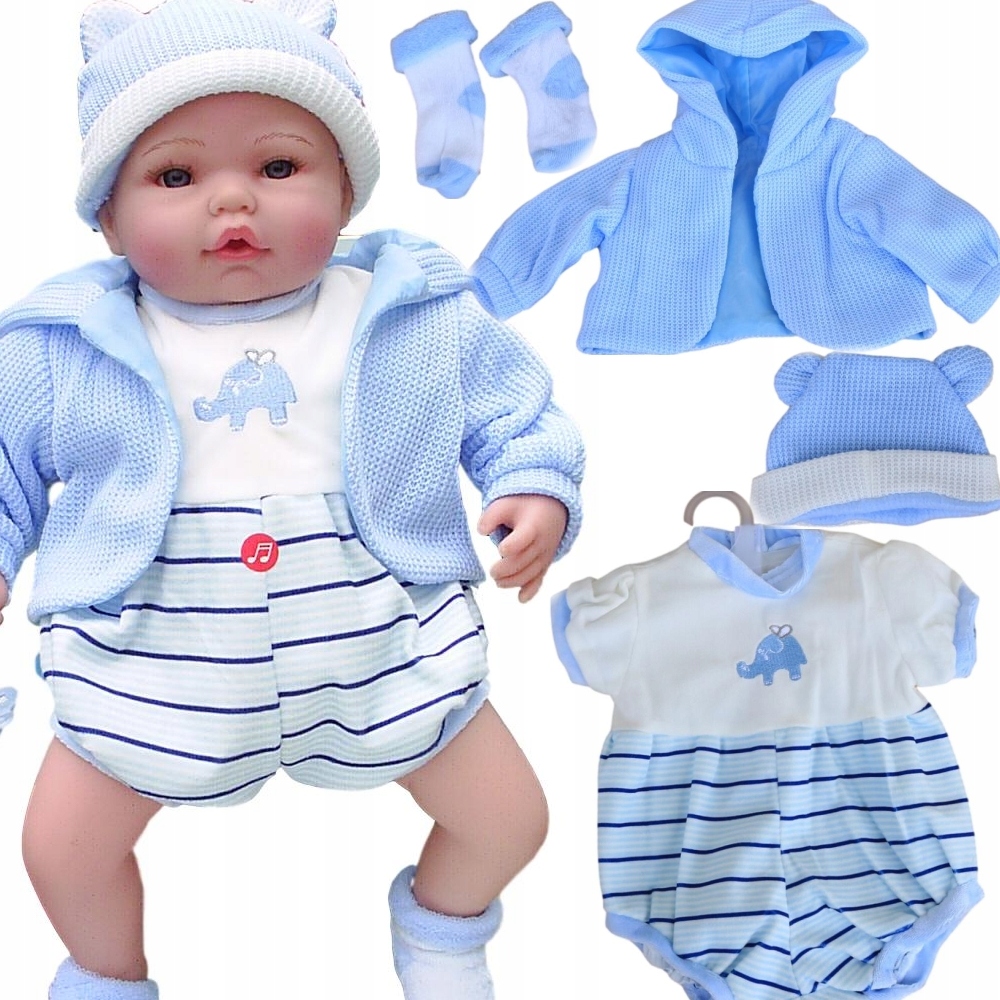 

Ubranko Dla Lalki Bobas 45cm Pajacyk Śpioszki body