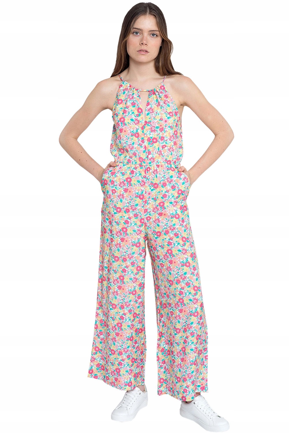 Dámská letní kombinéza Pepe Jeans s barevnými květy a viskózou vel. M