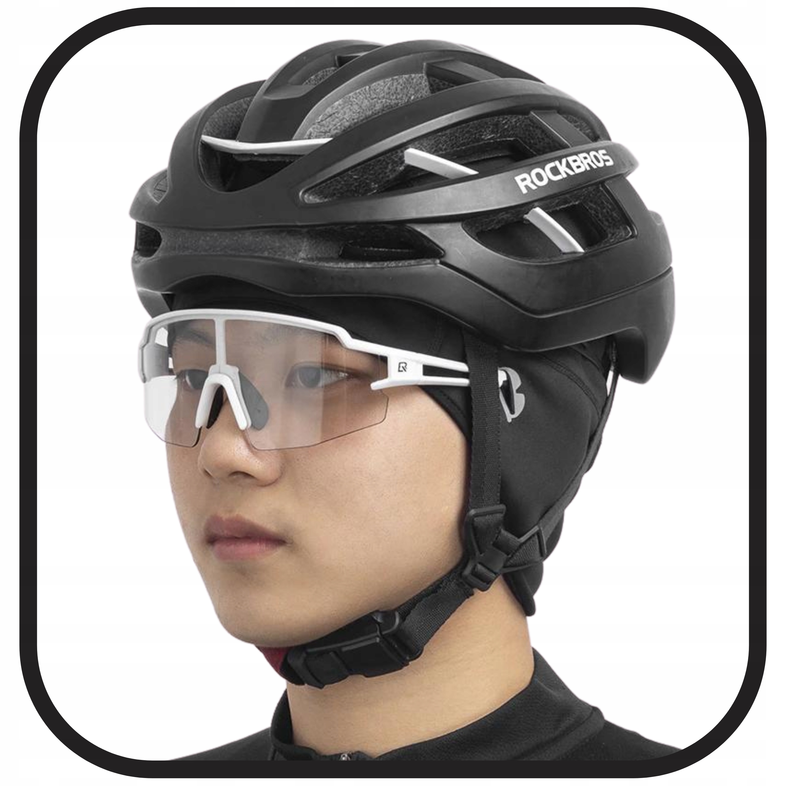 Czapka TERMOAKTYWNA do biegania na rower ROCKBROS Model Czapka BIEGOWA ROWEROWA ciepła na uszy