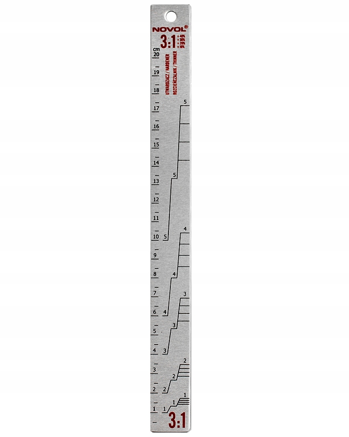 

Novol listwa pomiarowa aluminiowa 4:1 5:1 23cm