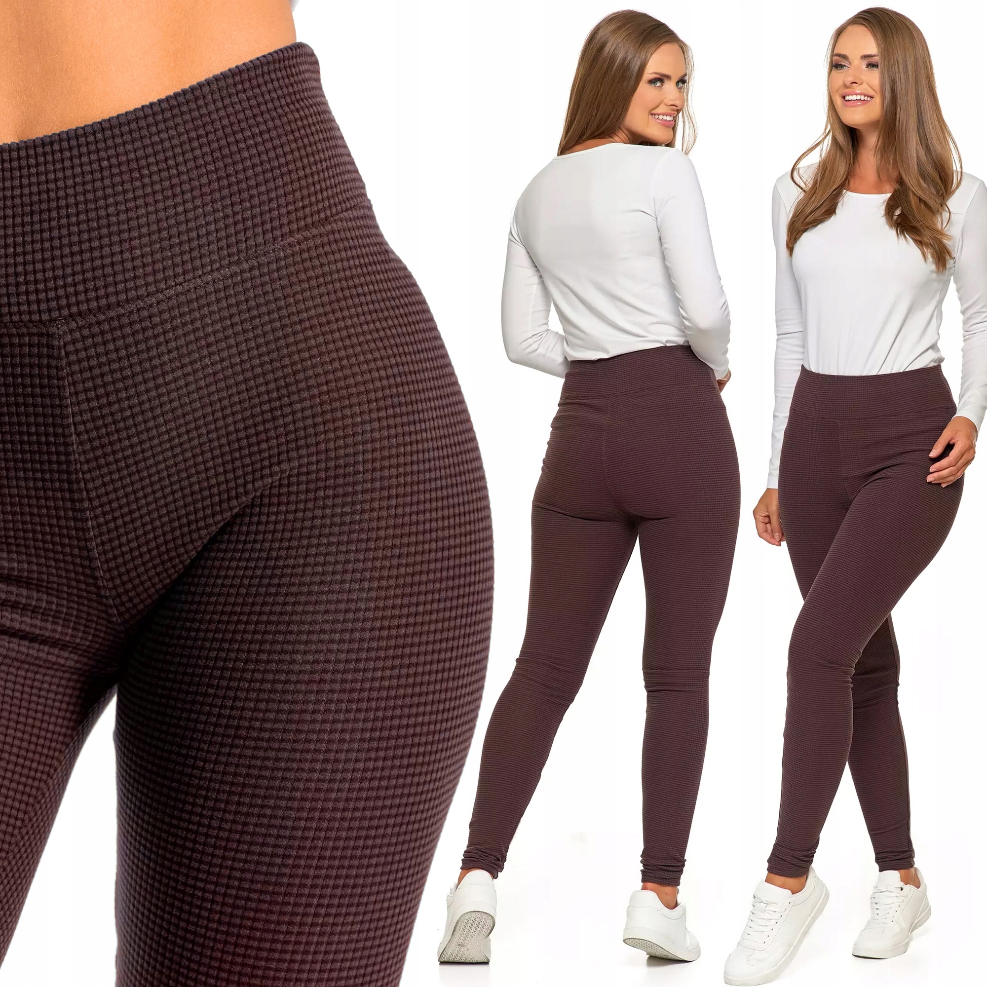 Dámské legíny s elegantní strukturou a vysokým pasem Moraj S/m