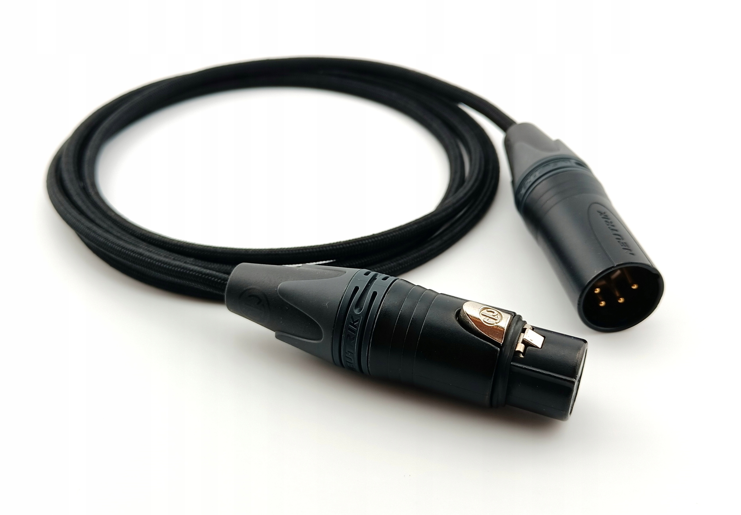 Ručne vyrobený predlžovač slúchadiel Xlr 4 Pin Xlr 4 Pin opletenie 5 m
