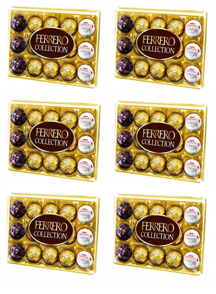 Levně 6x 172g Ferrero Rocher Collection pralinky bonboniéra Karton