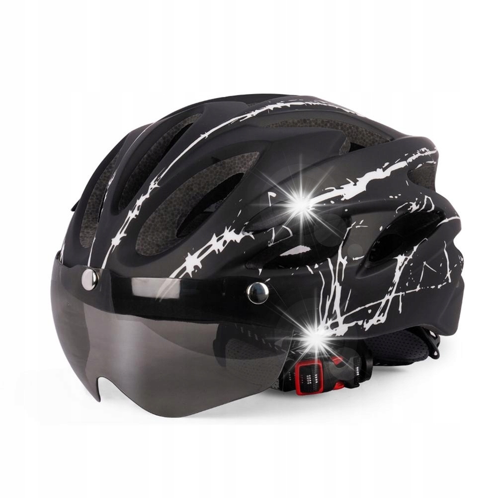 Kask Rowerowy Kolarski Z Okulary Na Rower Regulowany