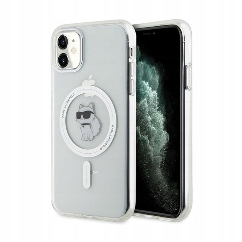Karl Lagerfeld IML Choupette MagSafe – Pouzdro pro iPhone 11 (průhledný)