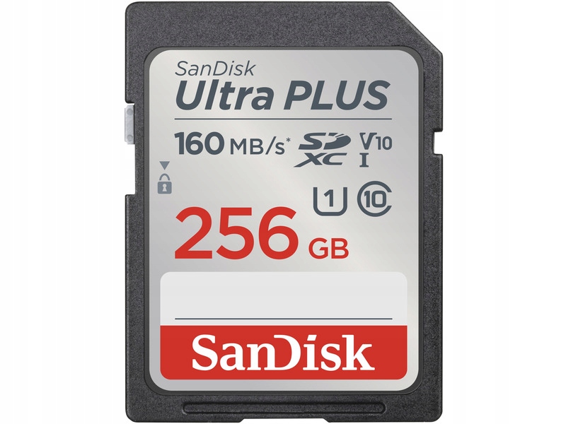 Карта памяти SANDISK Ultra Plus SDXC 256 ГБ