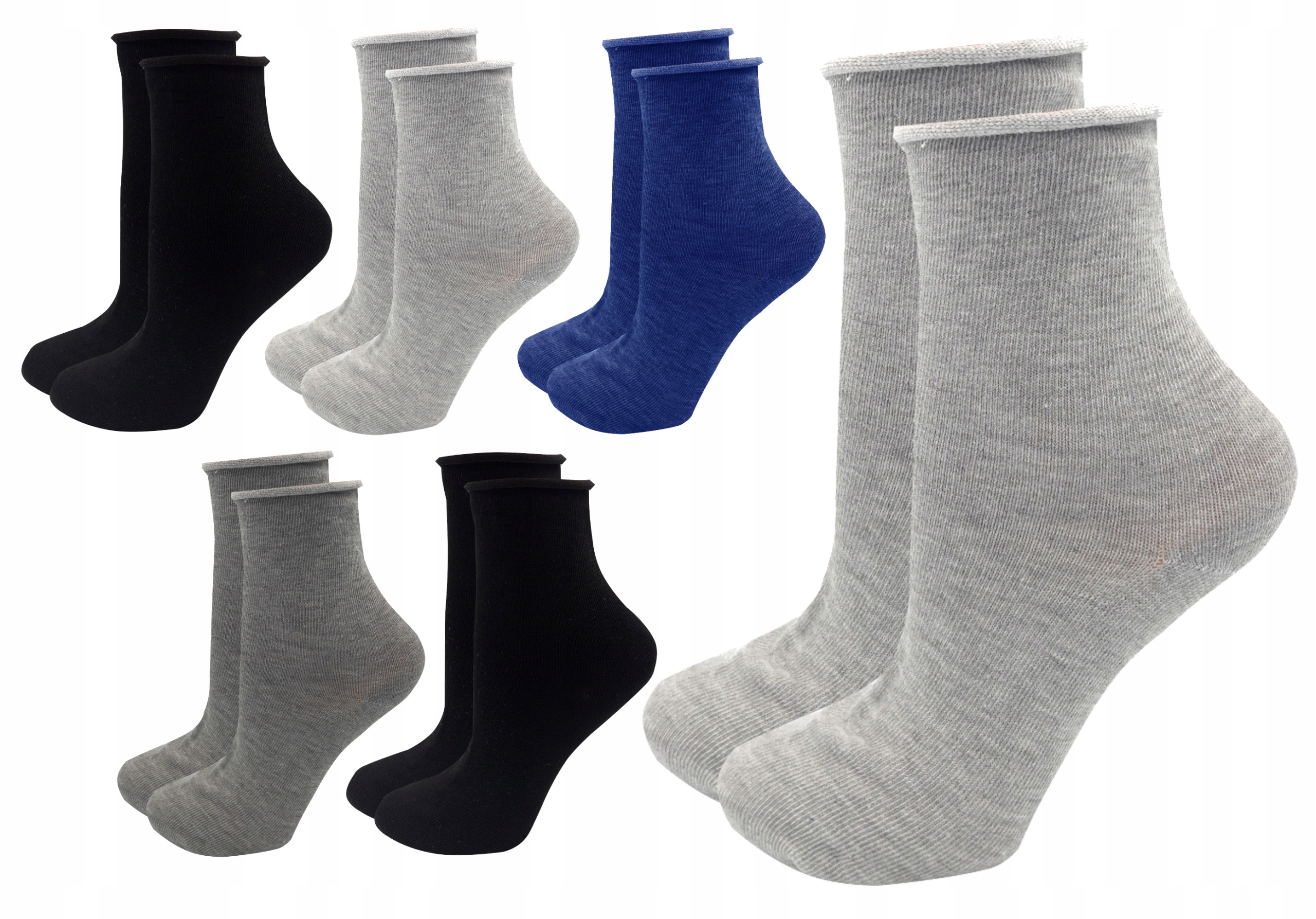 

5x Skarpety Bawełniane Bezuciskowe Damskie 38-41