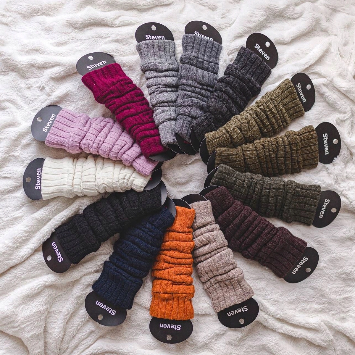 GETRY DAMSKIE ciepłe wełniane OCIEPLACZE Jodełka czarne Steven *One size Kod producenta AN006095U