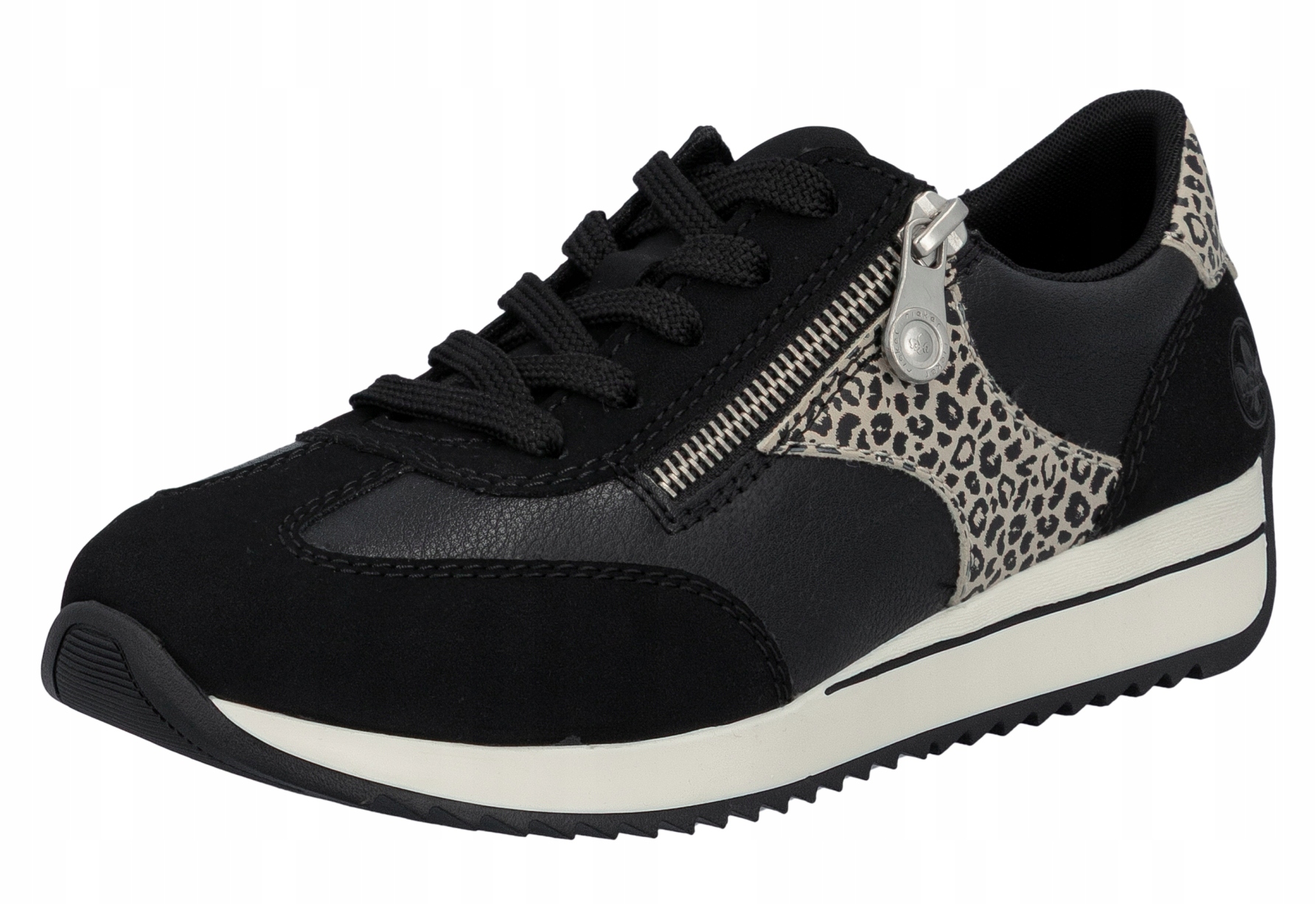 Rieker N1210-00 vel.38 černé dámské kožené sportovní polobotky