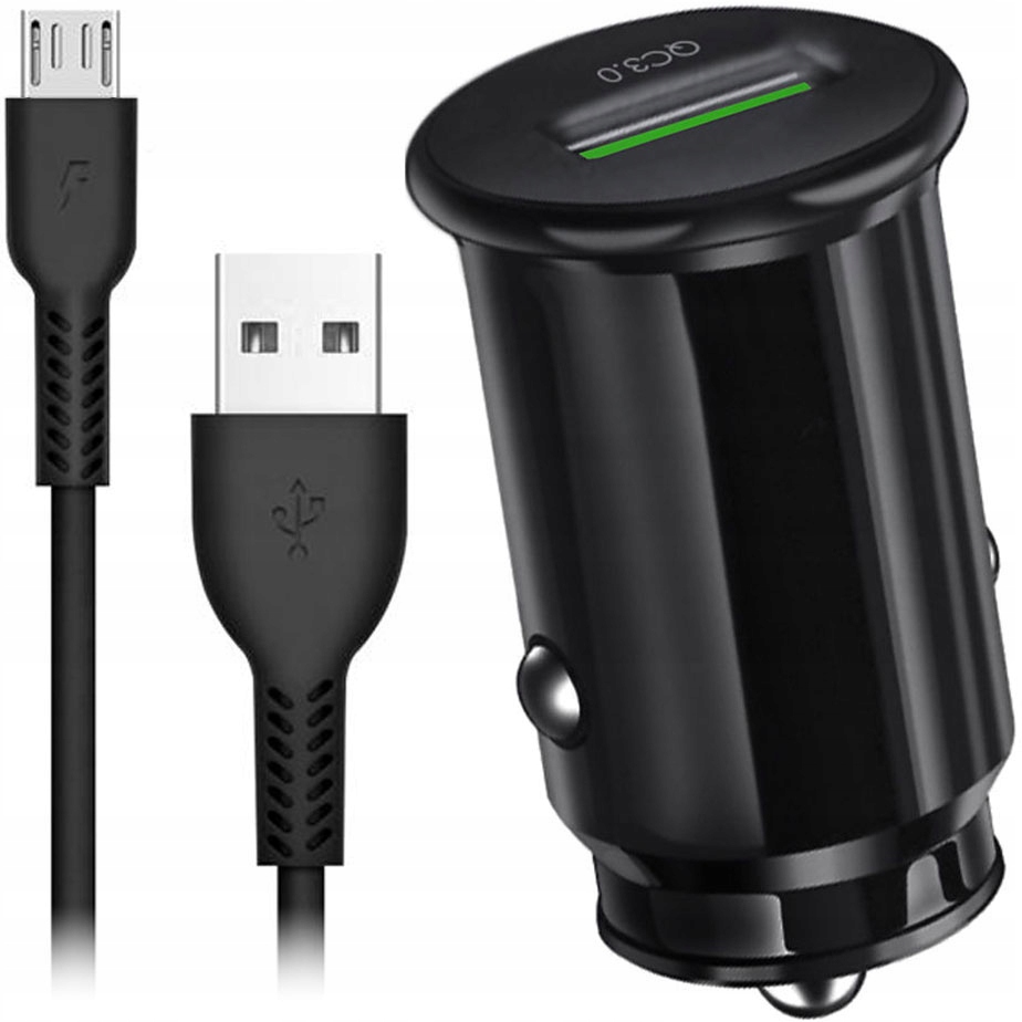 

Ładowarka Samochodowa Usb QC3.0 18W 3A Micro Usb