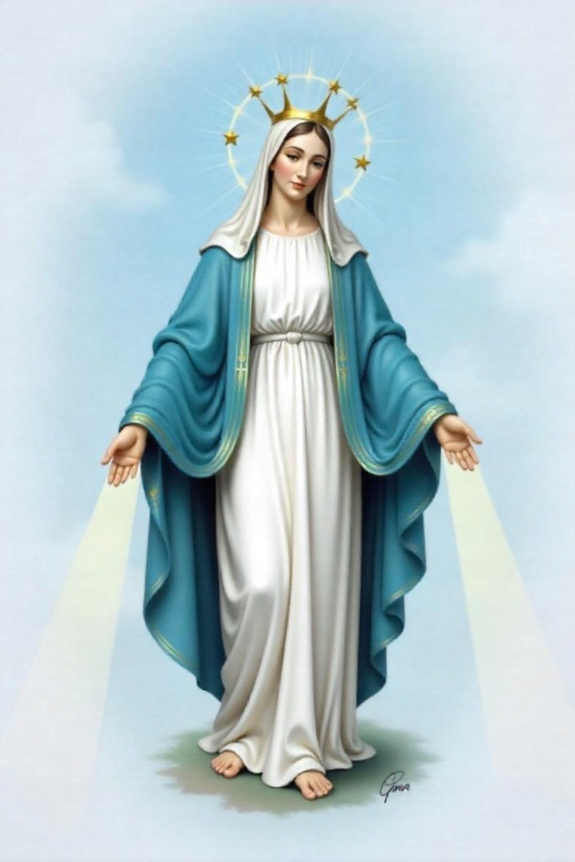 Diamantová výšivka Marie Svatá Ježíš náboženský Madona XXL Velká 80x120 cm