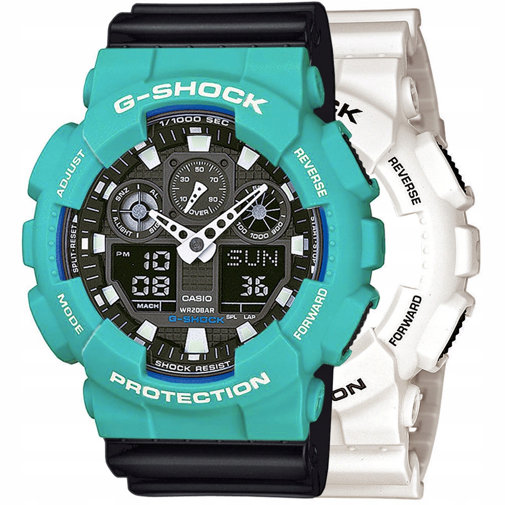 Sada G-shock GA-100B-7AER Zelená Černá