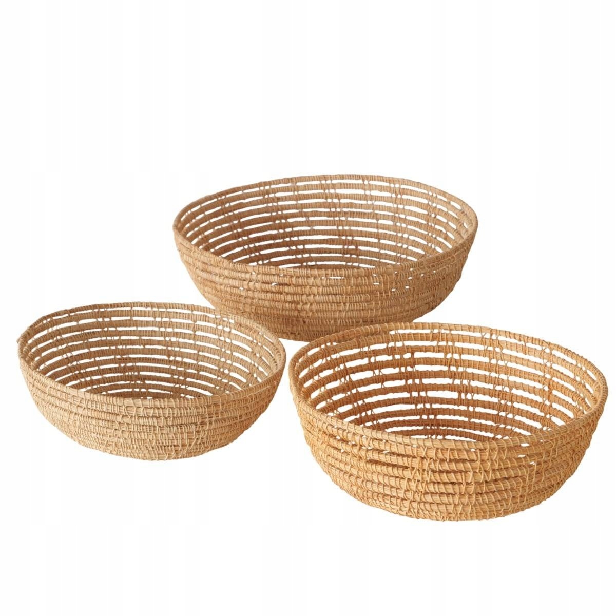 KOSZ PLECIONY KOSZYK ozdobny zestaw koszyków x3