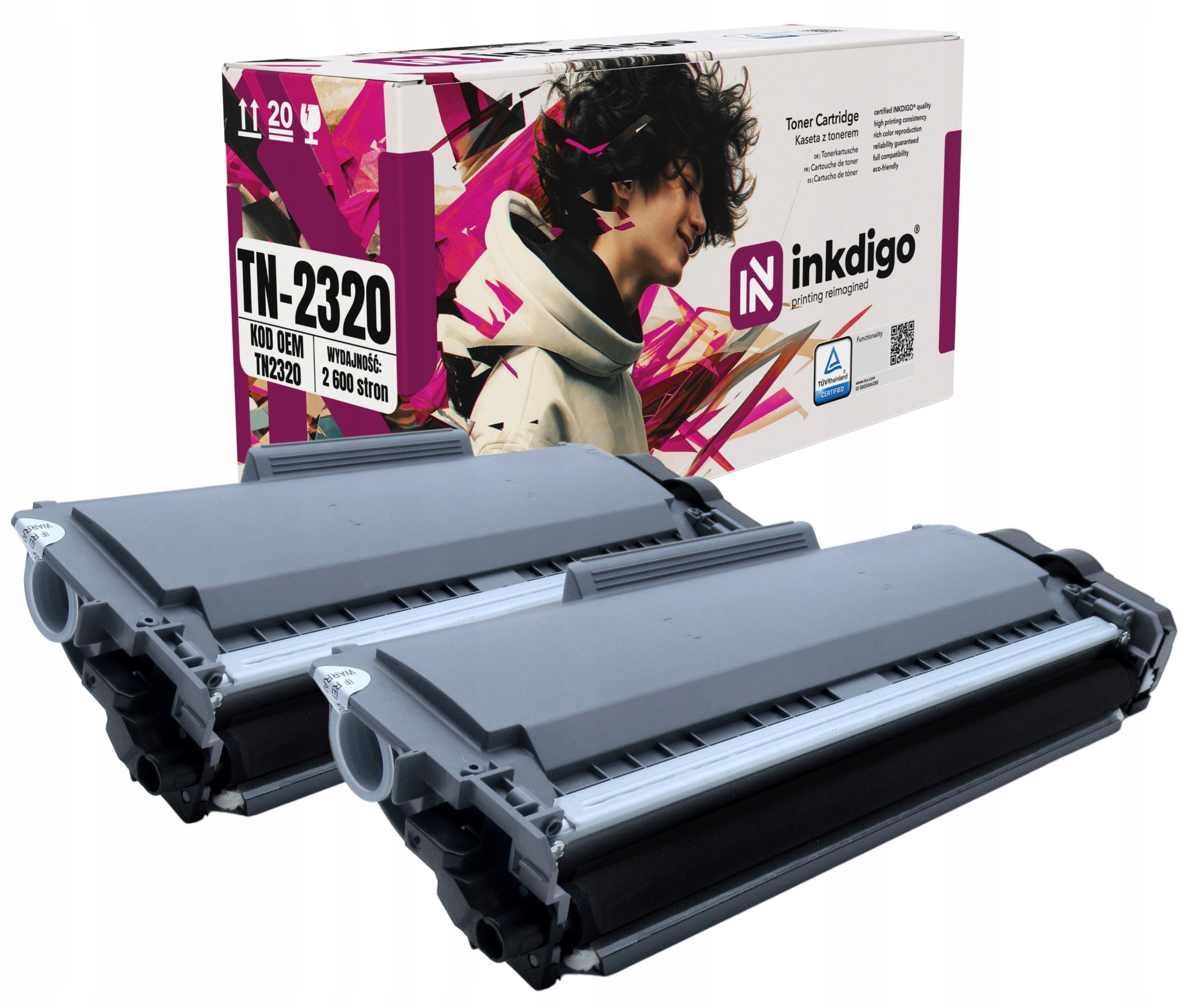 2x Toner do Brother HL-L2320D zamiennik TN-2320 Brother HL-2340DW Toner