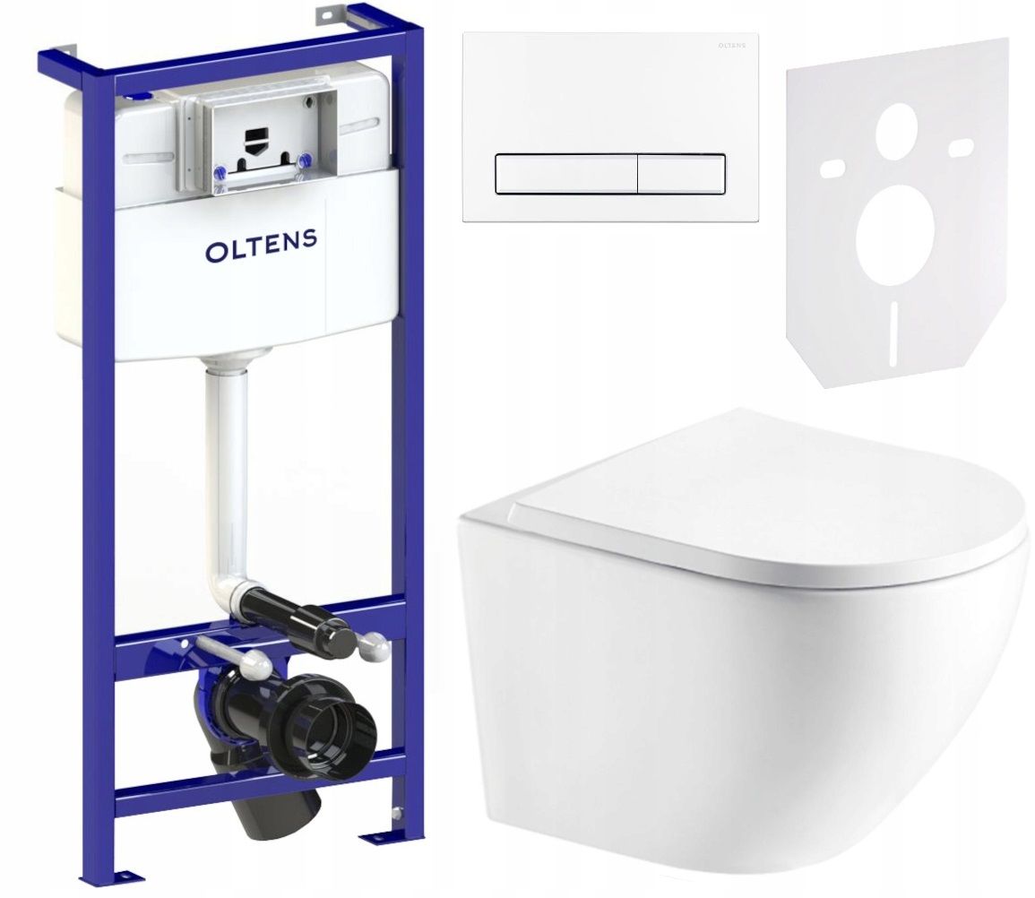 ZESTAW PODTYNKOWY WC MISKA HAGSER STELAŻ OLTENS