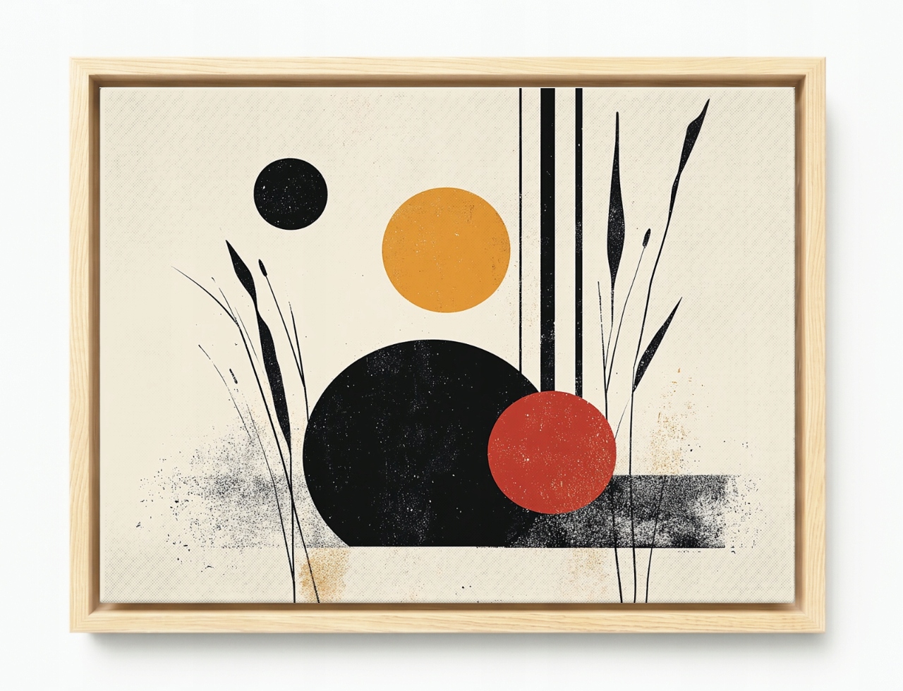 Obraz Rama American Box Grafika Geometria Bauhaus Wabi-sabi Kolo 80x60