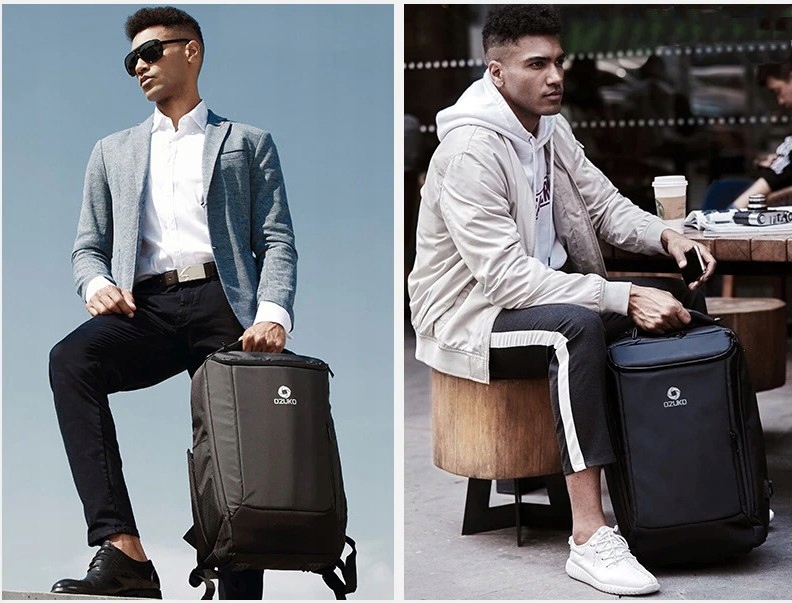 Plecak Ozuko na laptopa 17,3" 9060 z USB Wielkość matrycy 17.3