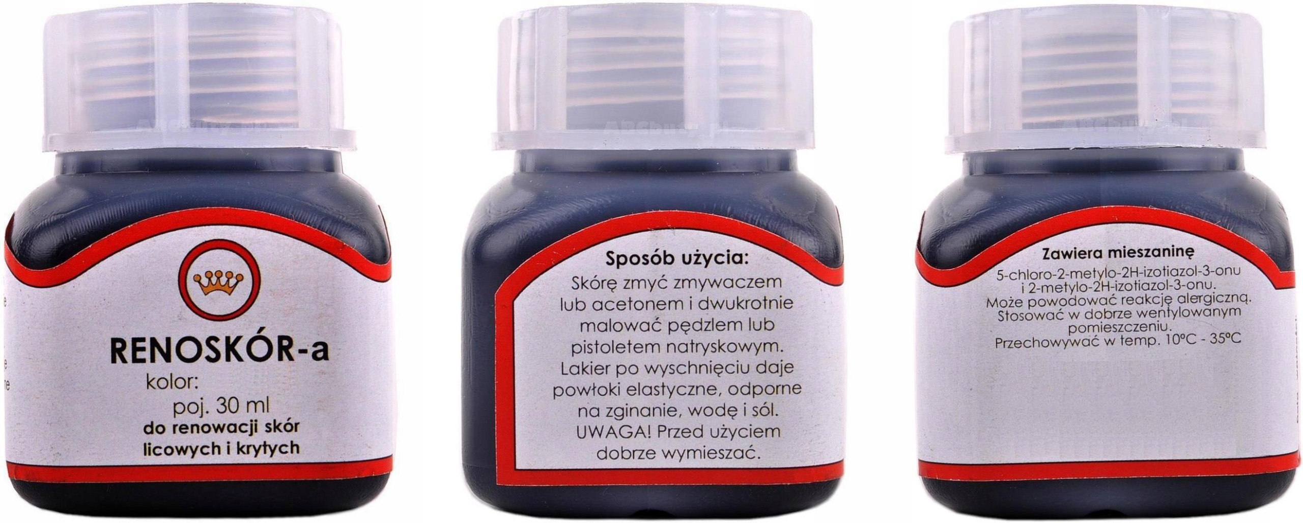 WIŚNIOWY 35 FARBA RENOSKÓR 30ml WILBRA DO BUTÓW SKÓRY LICOWEJ LAKIER G10-01 Kolor dominujący bordowy