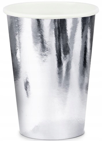 

Kubeczki papierowe srebrne 220ml/6sztuk Pa