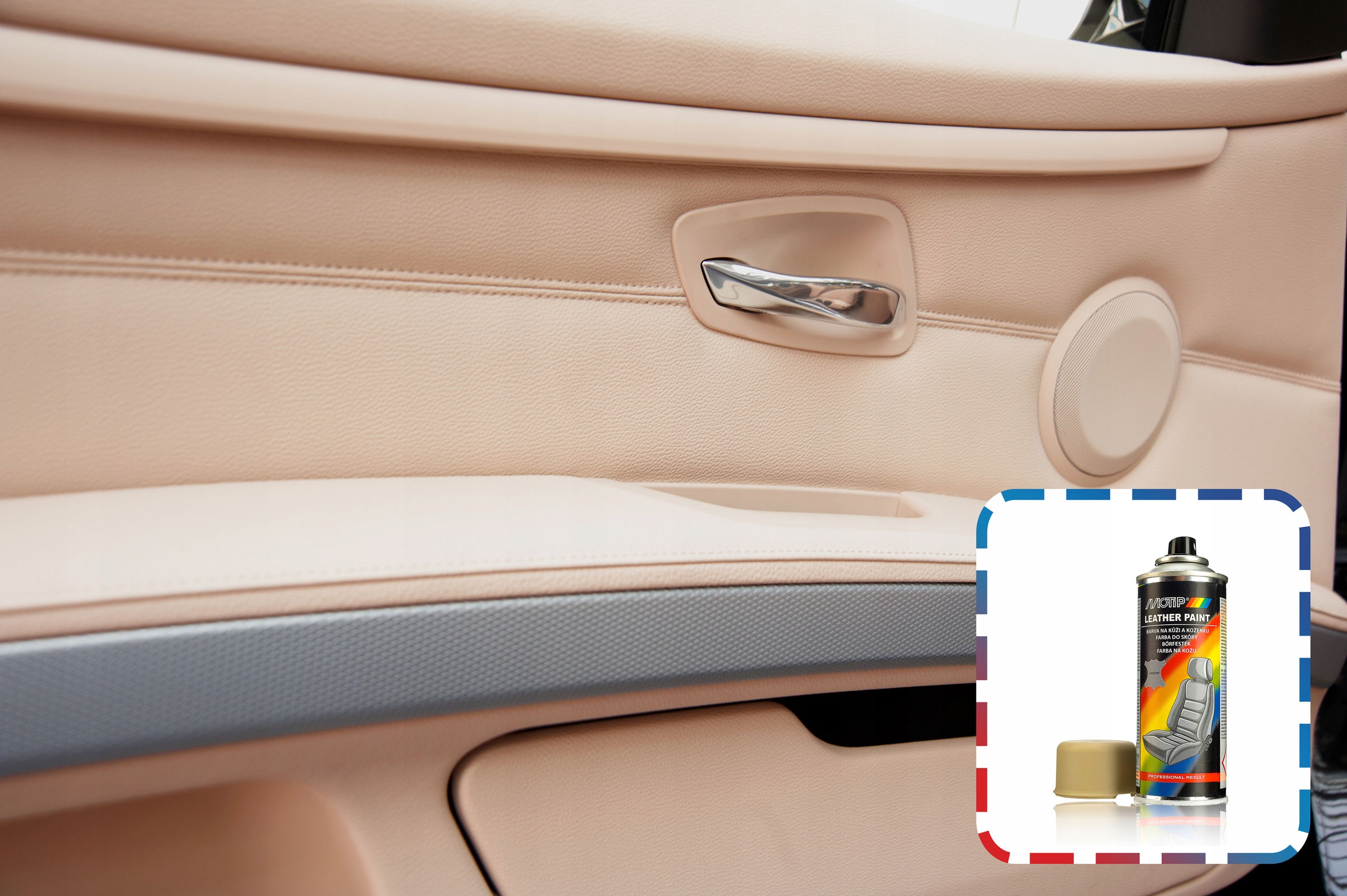 Lakier Farba Spray do Renowacji Skóry Beżowy Vinylspray 200ml MOTIP Pojemność opakowania 200 ml