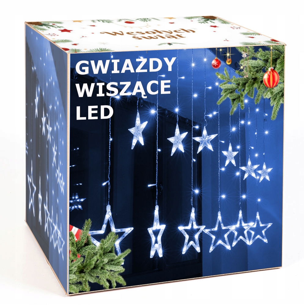 

Gwiazdy Wiszące Lampki Choinkowe Kurtyna Led Sople