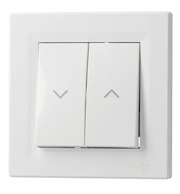 SCHNEIDER ASFORA ŁĄCZNIK ŻALUZJOWY ROLETOWY 2-KLAWISZE BIAŁY Z RAMKĄ Marka Schneider Electric