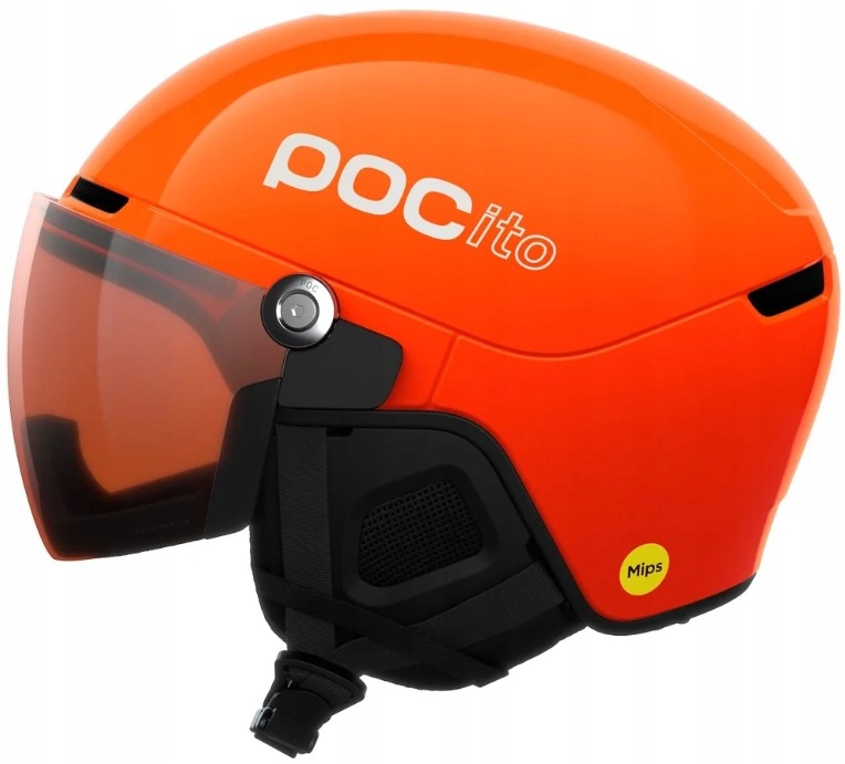 Dětská lyžařská přilba Poc POCito Obex Visor S2 vel. 55-58 cm Fluo Orange