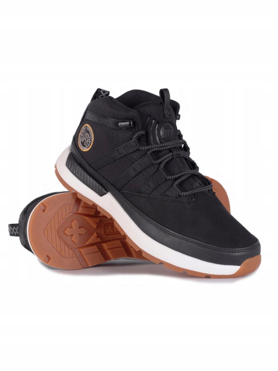 Pánské Zimní Boty Z Přírodní Kůže Nubuk Trapery Busta Grip Loper Černé 42