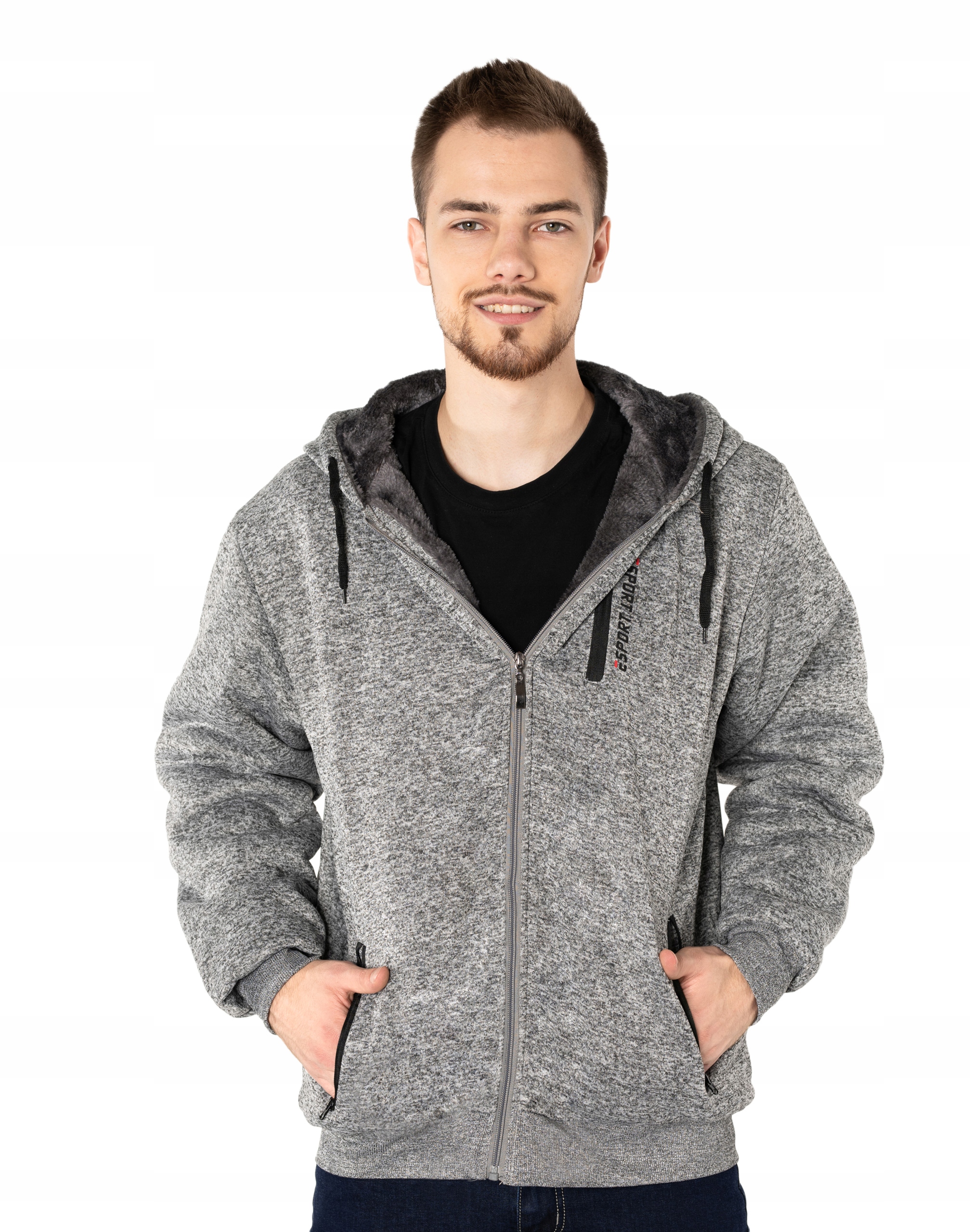 

Ciepła Bluza Męska Ocieplana Futerkiem 74315-3 XXL