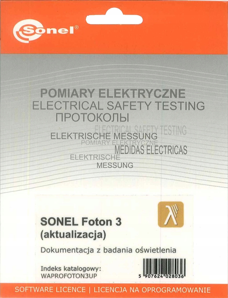 Sonel Program FOTON-ugrade pre verziu 3 Aktualizácia Merania