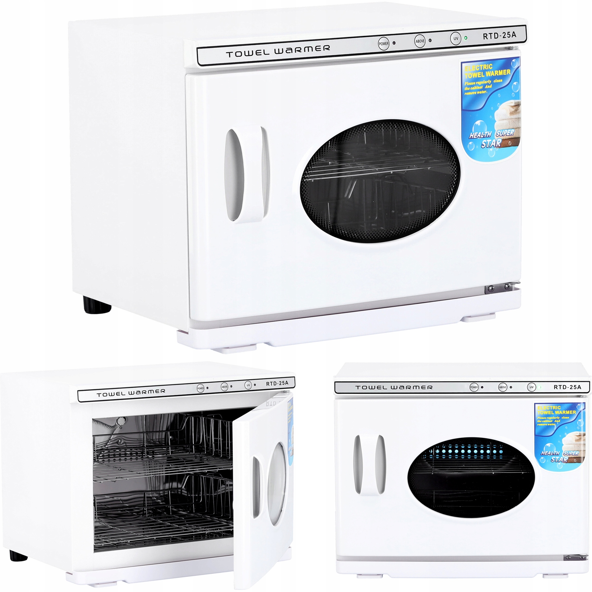 Podgrzewacz ręczników 25l SPA sterylizator UV-C dezynfekcja kosmetyczny