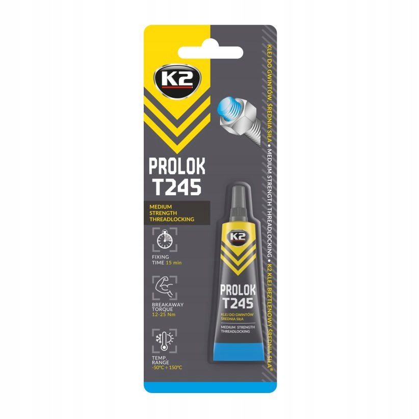 K2 Inter-global klej do gwintów demontowalny Prolok niebieski 6ml