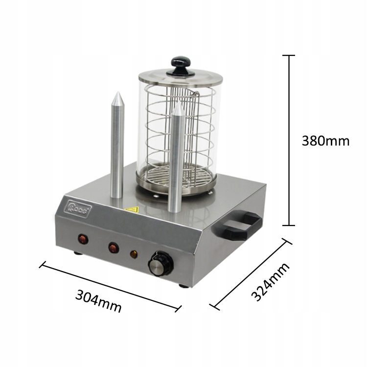 Maszyna do hot dogów podgrzewacz elektryczny do parówek i bułek CUKUS Kod producenta YH-K02-A