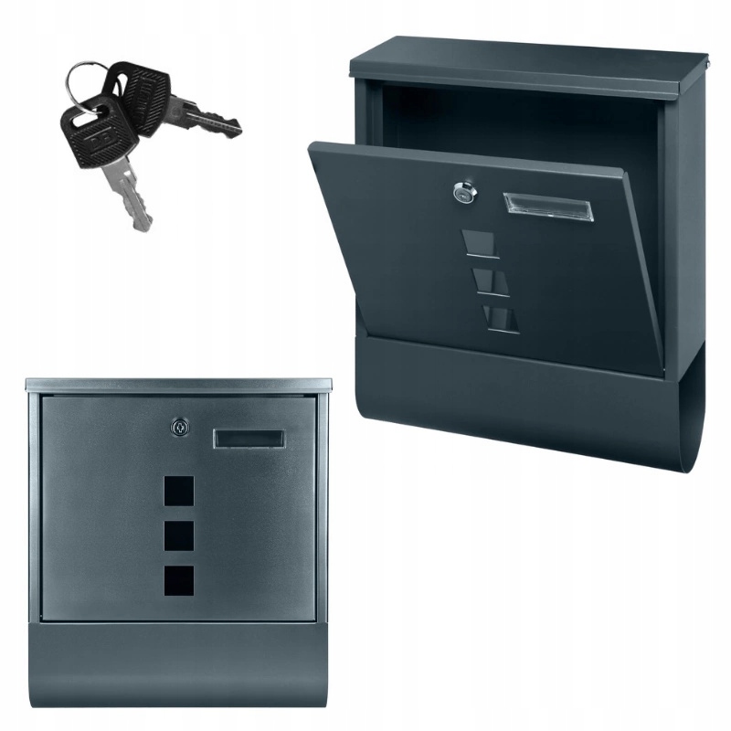 

Skrzynka Pocztowa na Listy Gazety Stal Antracyt