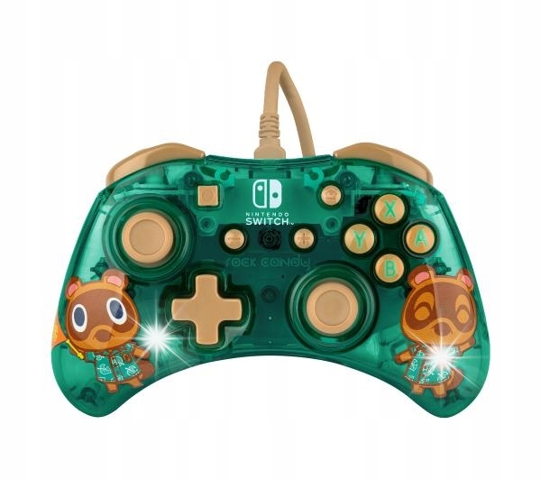 Pad przewodowy do konsoli Nintendo Switch zielony