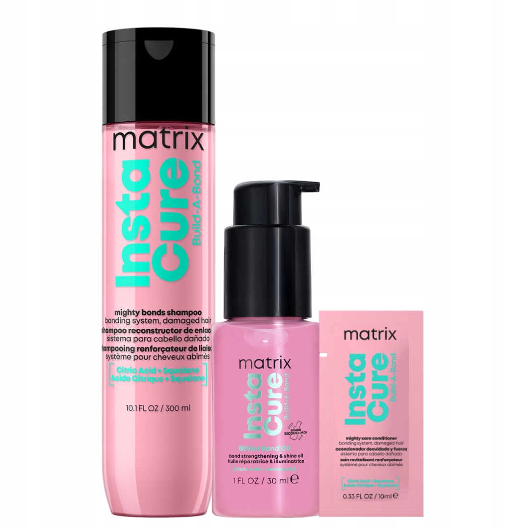 Zestaw Matrix Instacure Odbudowujący szampon 300ml, olejek 30ml