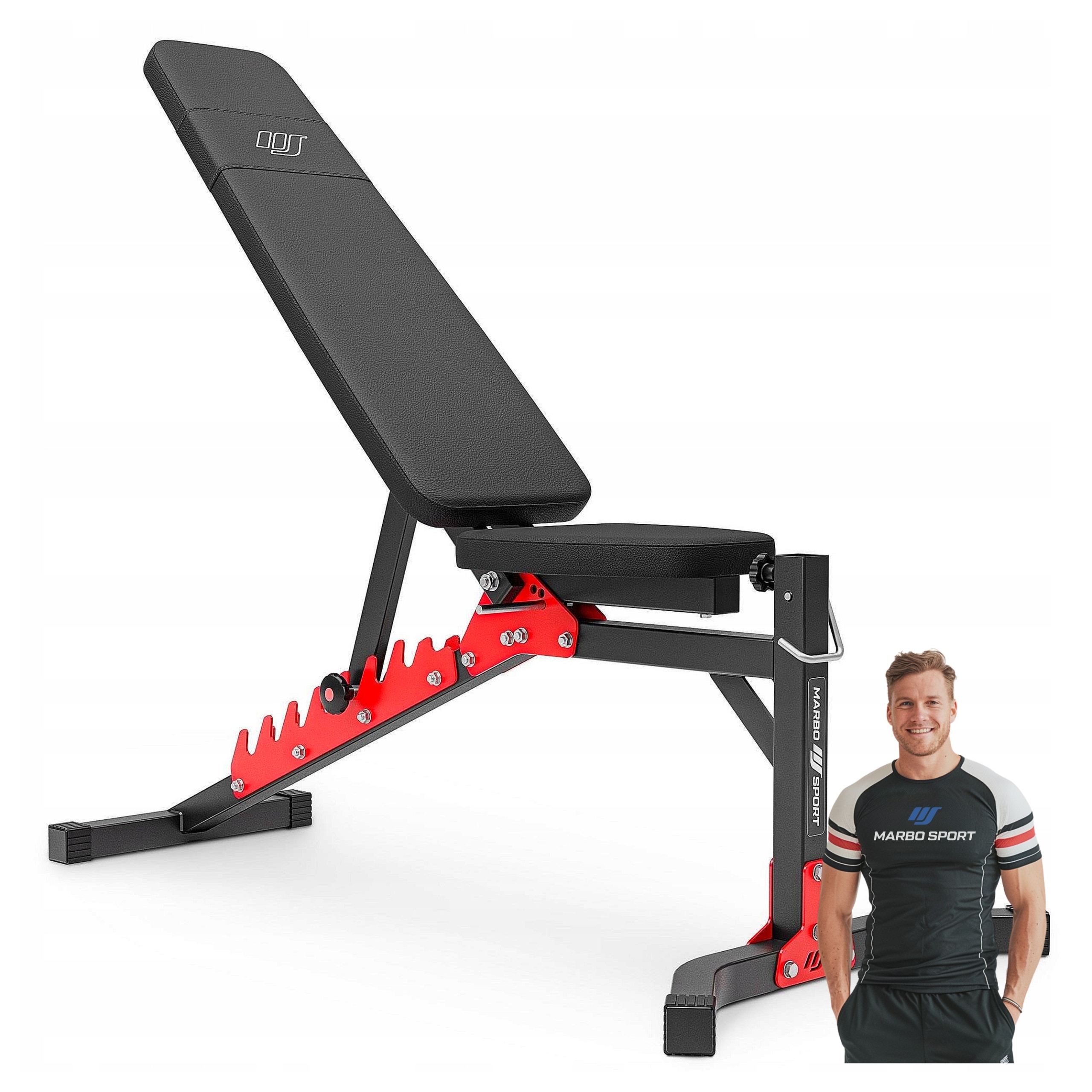 Nastavitelná lavička Marbo pro cvičení posilovna trénink MH-L115