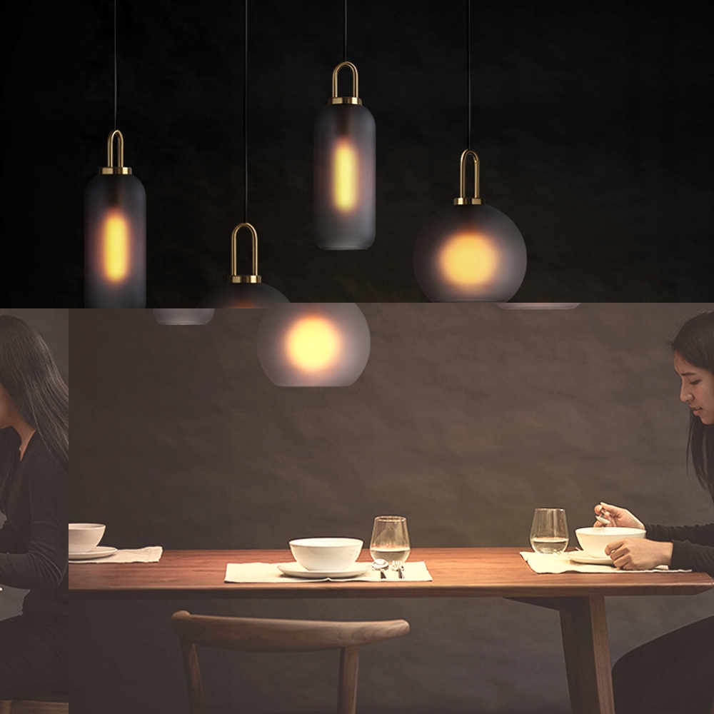 LAMPA SUFITOWA WISZĄCA SZKLANA MAT TUBA ZŁOTA LOFT Marka TOOLIGHT