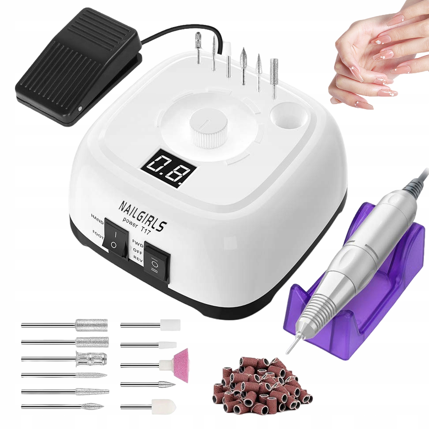 Profesionální Bruska Na Nehty, Manikúru A Pedikúru S LCD Displejem
