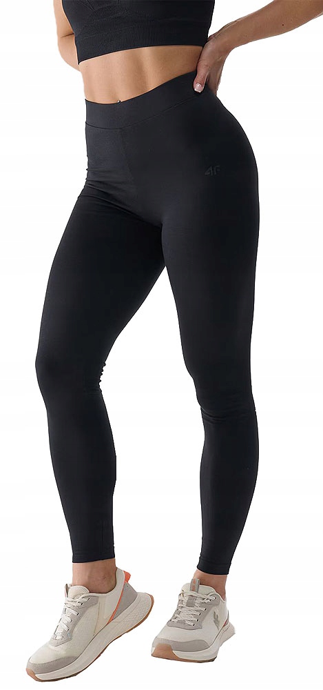LEGGINSY 4F DAMSKIE WYSOKI STAN BAWEŁNIANE LEGINSY r.S Marka 4F