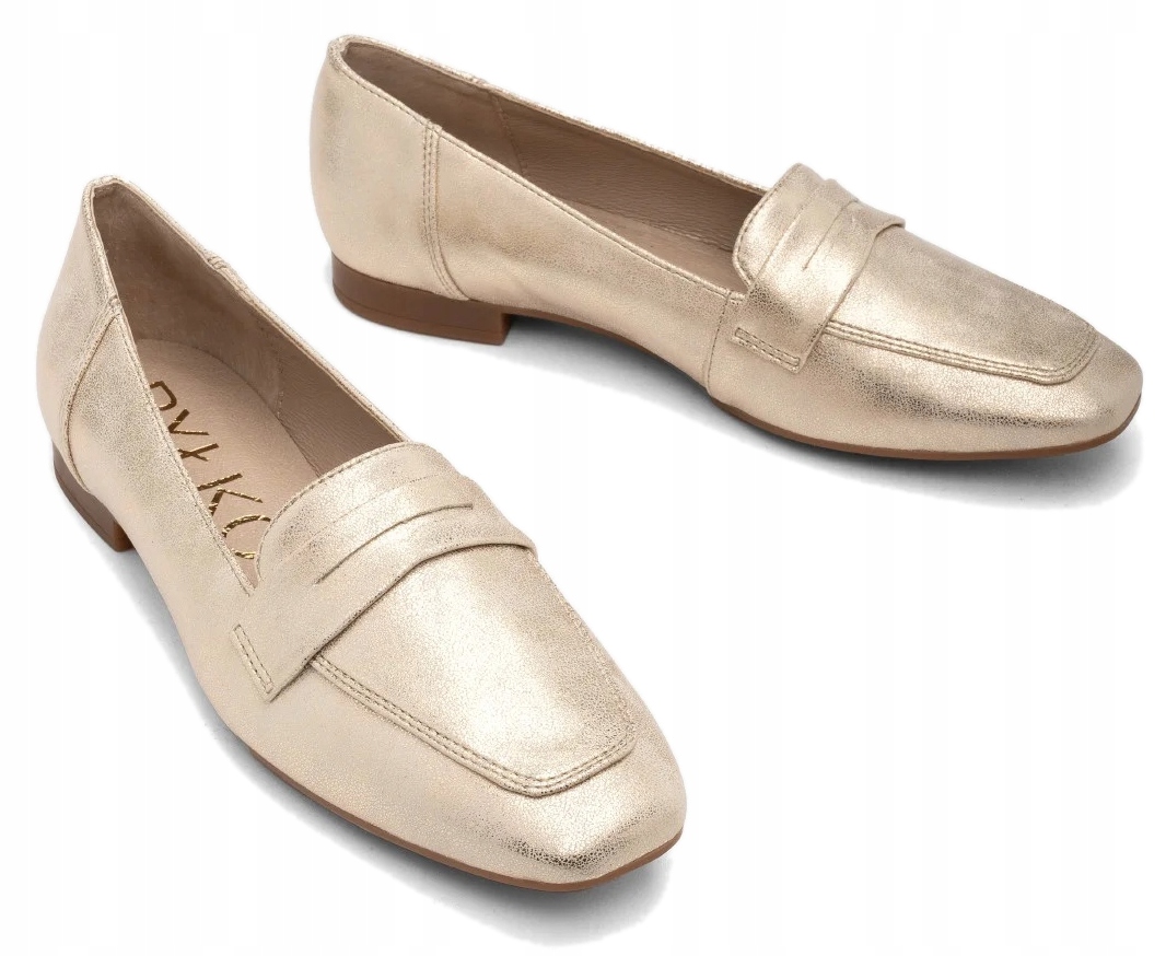 Ryłko platinové dámské mokasíny z ekologické kůže 38