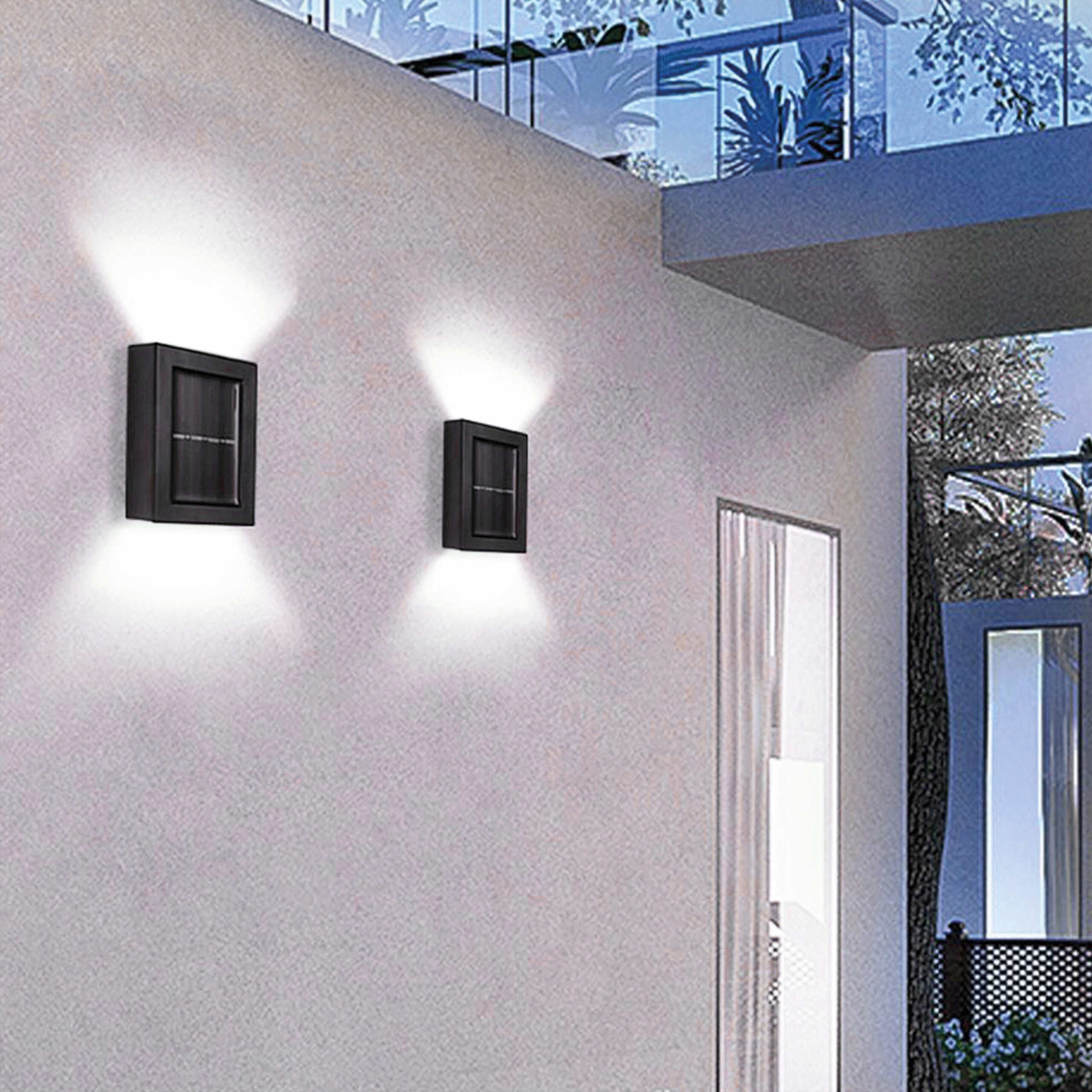 LAMPA SOLARNA KINKIET ZEWNĘTRZNE OŚWIETLENIE DOMU NA OGRODZENIE PŁOT TARAS Rodzaj gwintu zintegrowane źródło LED