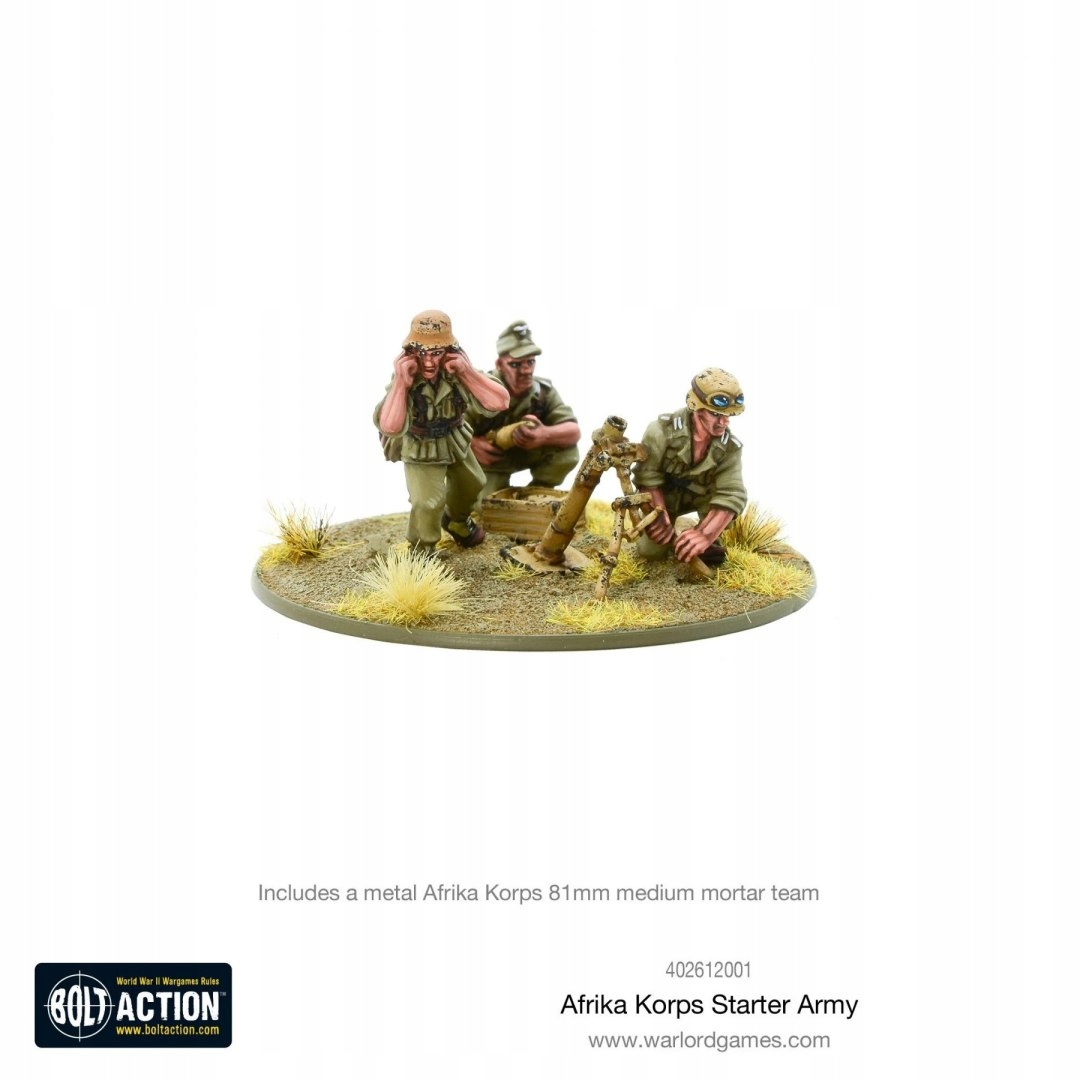 BOLT ACTION Afrika Korps Medium Mortar Team