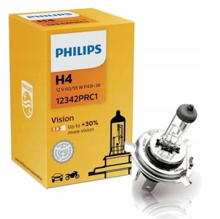 Philips Żarówka Vision Premium +30% H4 12V 60/55W
