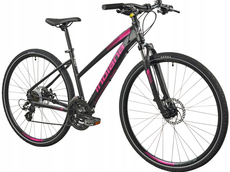 Rower crossowy Indiana X-Cross 2.0 28 cali 21Bieg damski Czarno-różowy