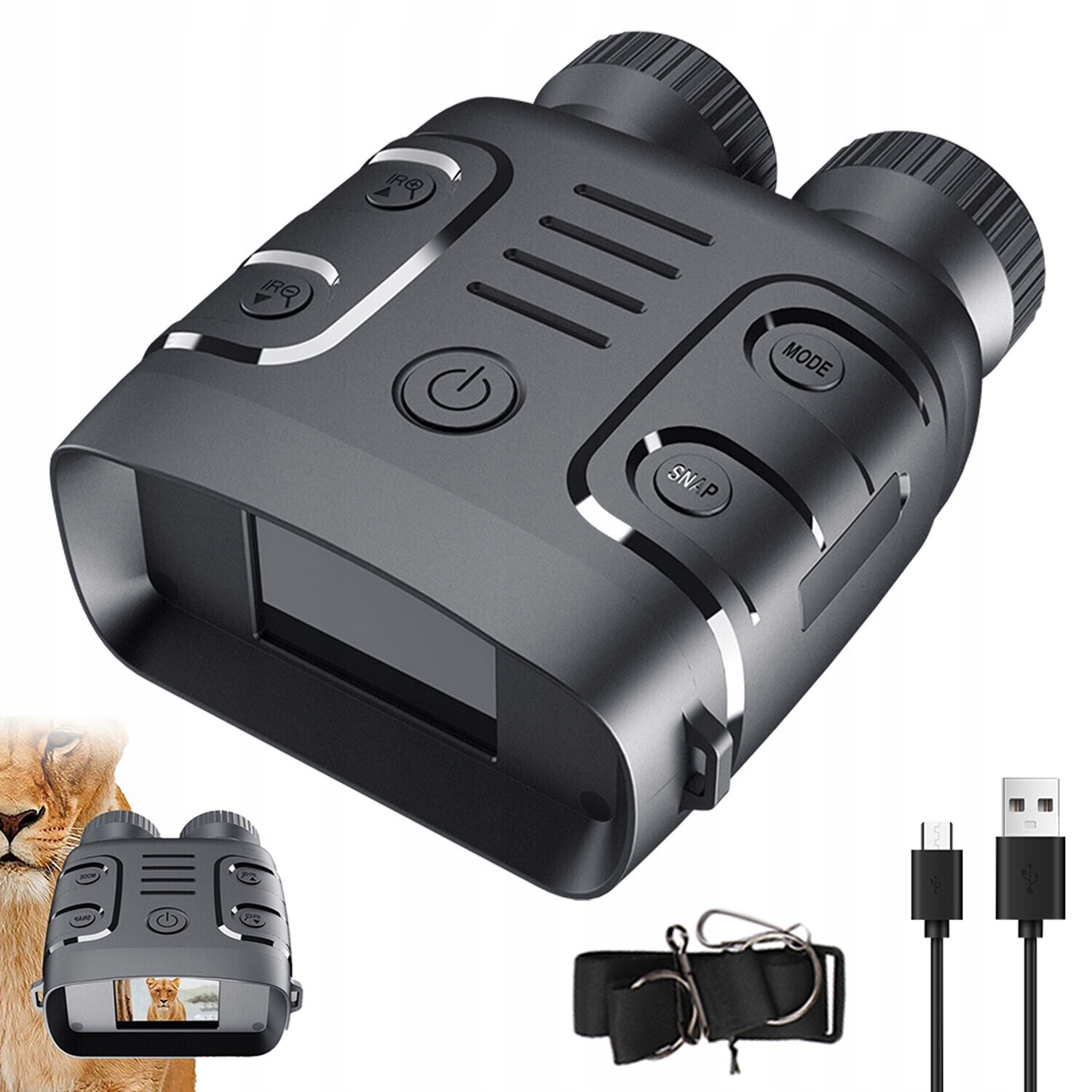 Infračervený Dalekohled Pro Noční Vidění 1080P Černý