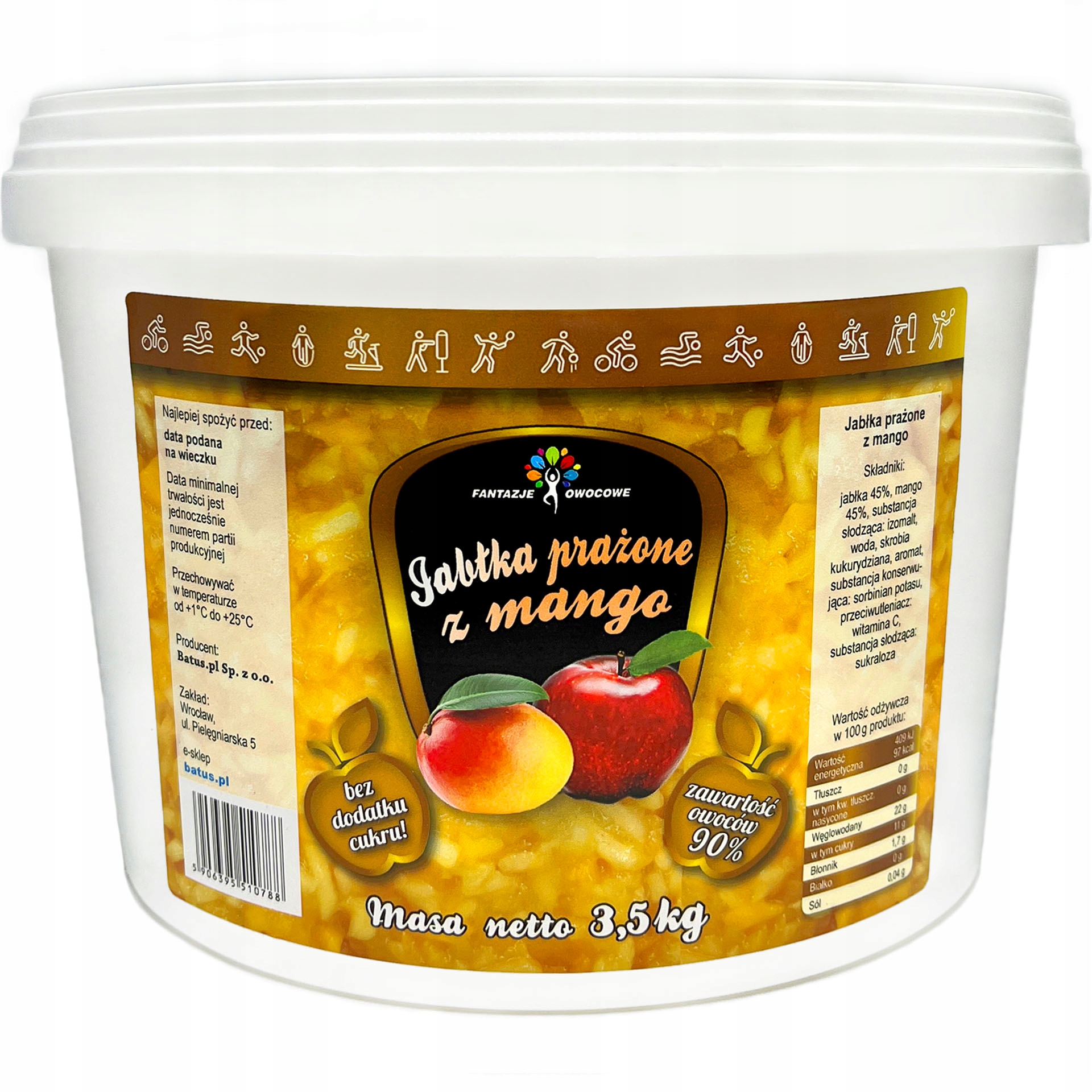 Levně Jablka Pražená S Mangem Bez Cukru Fruželina 3,5 Kg